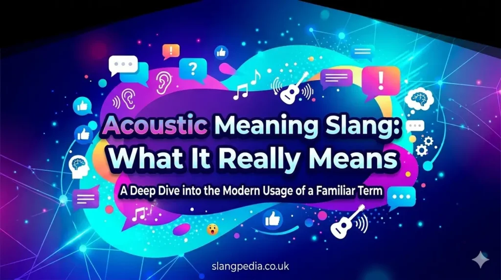 What Does Acoustic Mean in Slang?