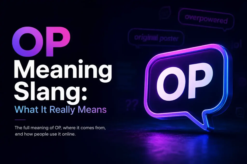 what is OP Meaning Slang