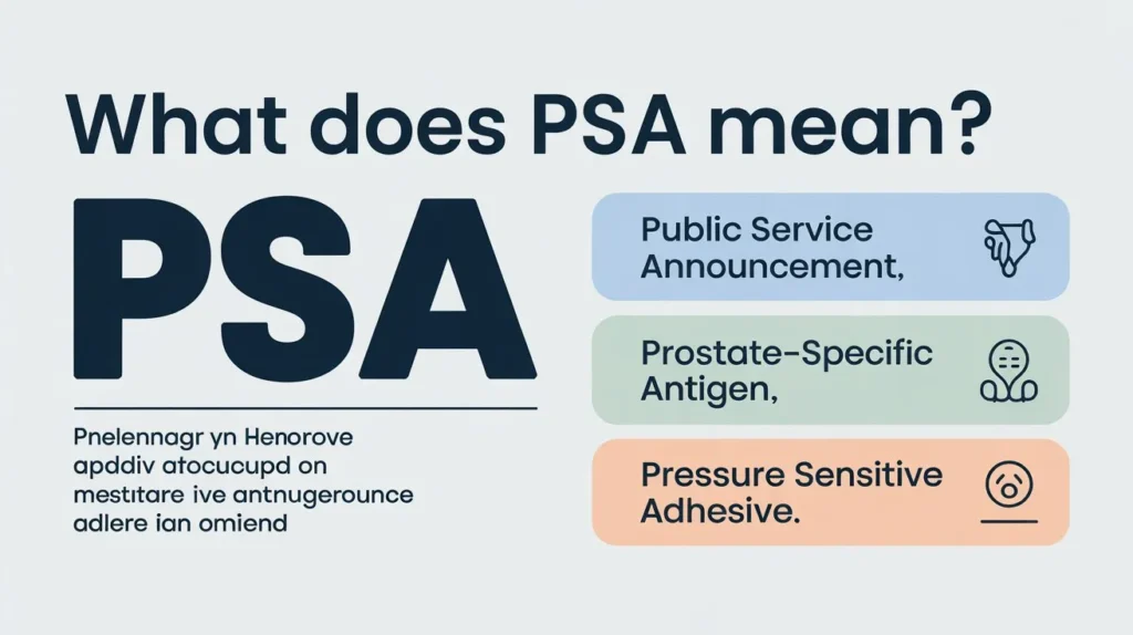 What Does PSA Mean in Text?