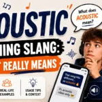 Acoustic Meaning Slang