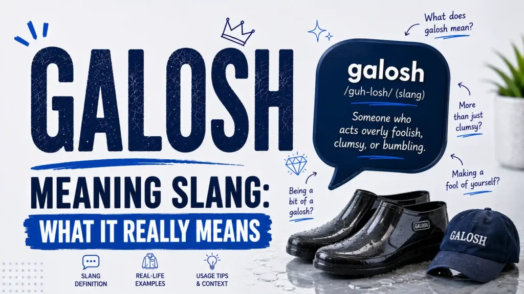 Galosh Meaning Slang