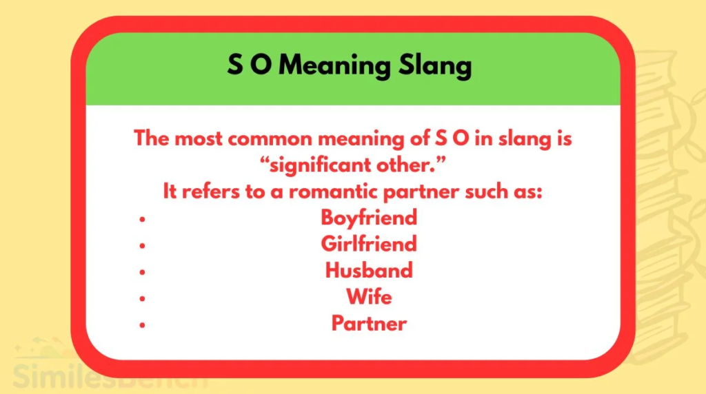 What Does SO Mean in Text?