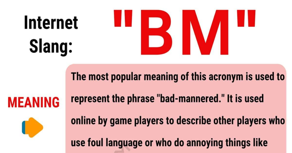 What Does BM Mean in Text?