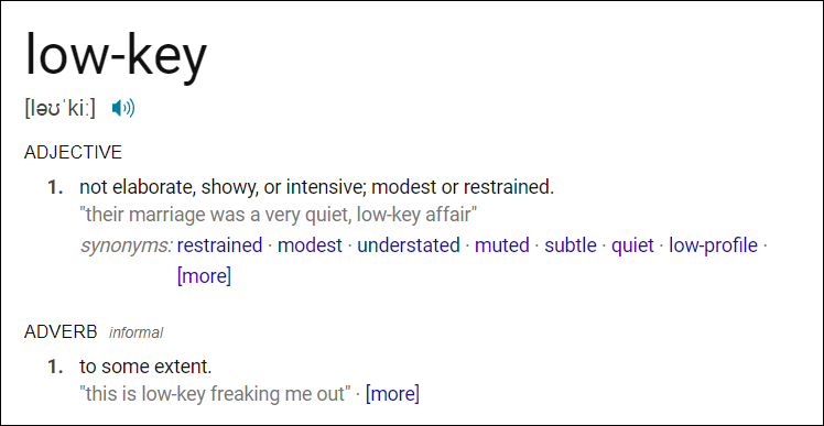 What Does Low Key Mean in Text?