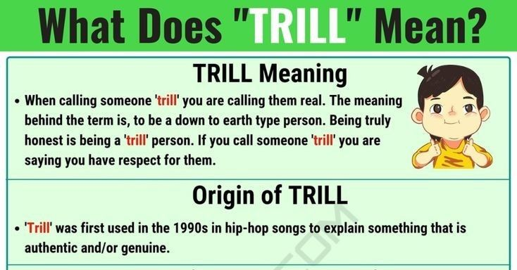 What Does Trill Mean in Text?