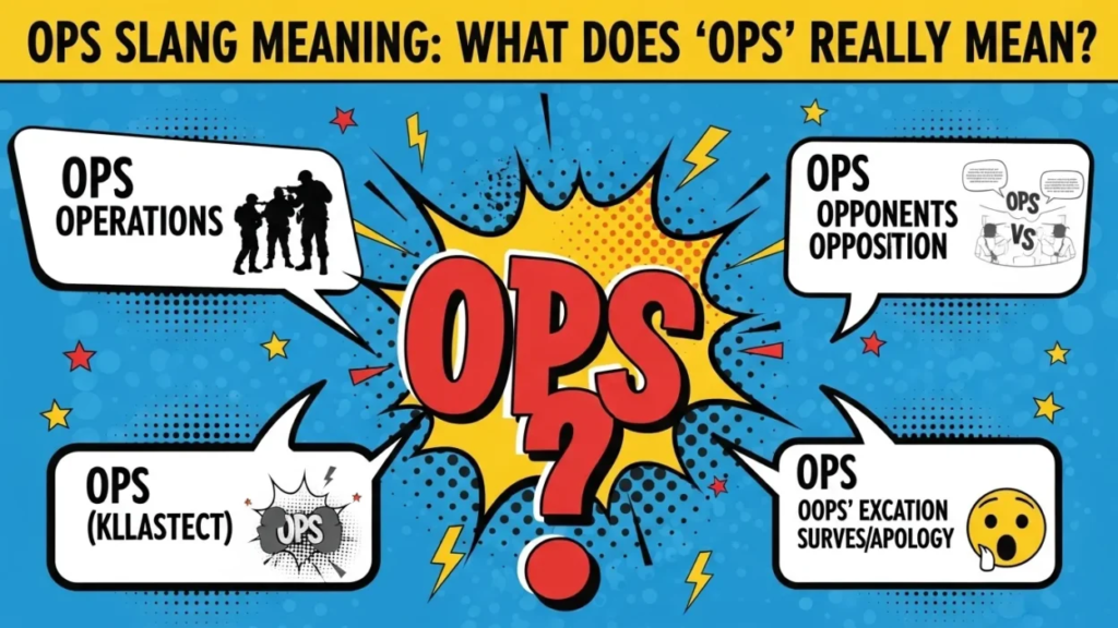 What Does "Ops" Mean in Text?